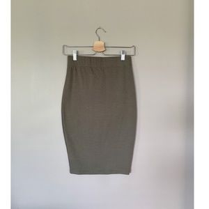 Bodycon Olive Midi Skirt